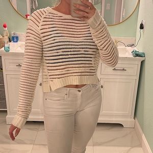 Mesh Striped Sweater